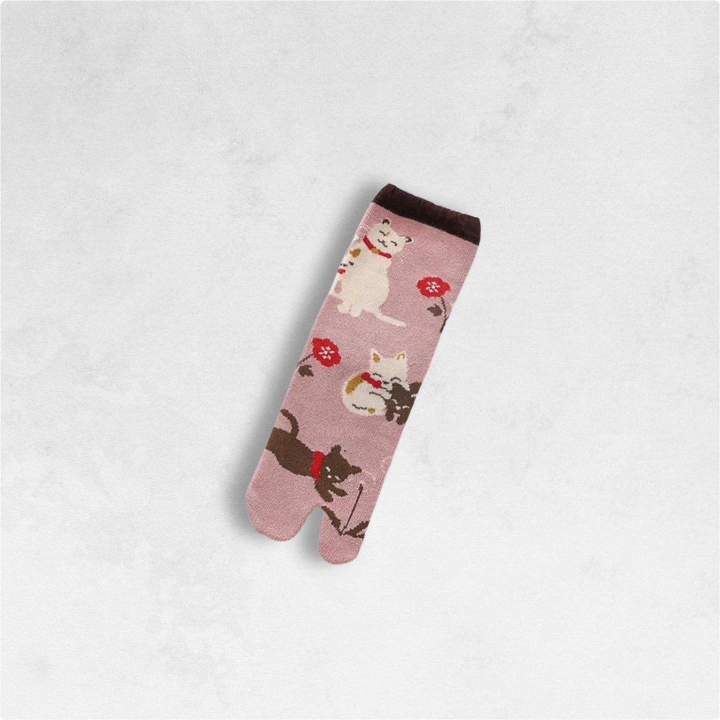 Chaussettes Tabi Rose Chat