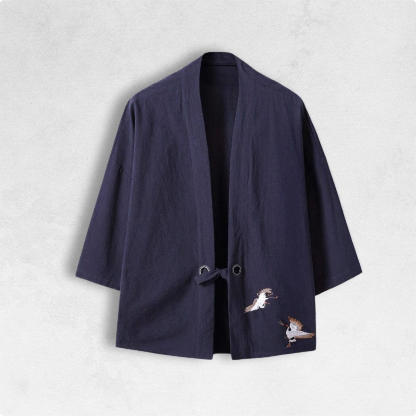 Haori Bleu Marine Motif Ailettes