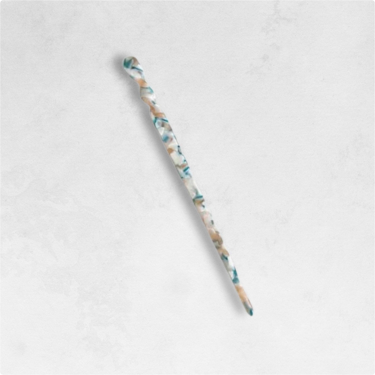 Kanzashi En Acétate Blanc Bleu Or
