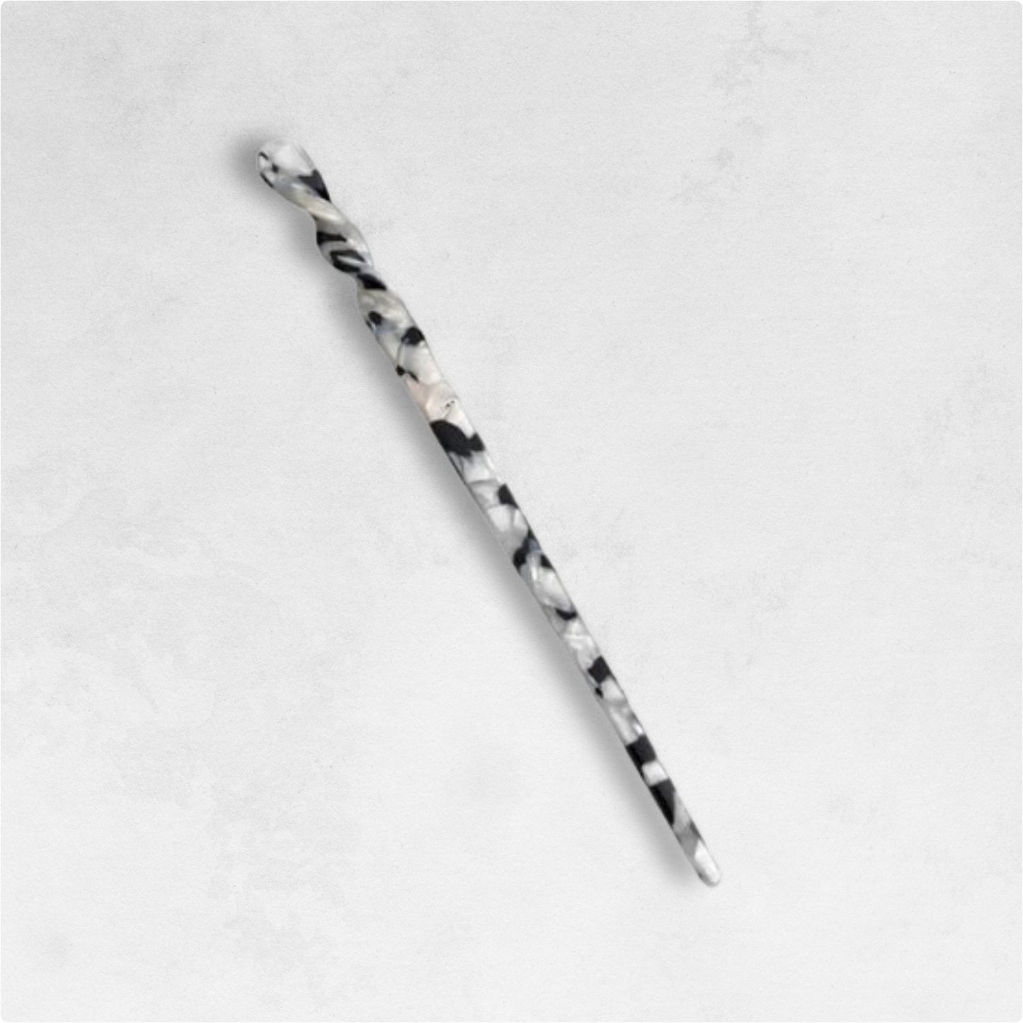 Kanzashi En Acétate Blanc Noir