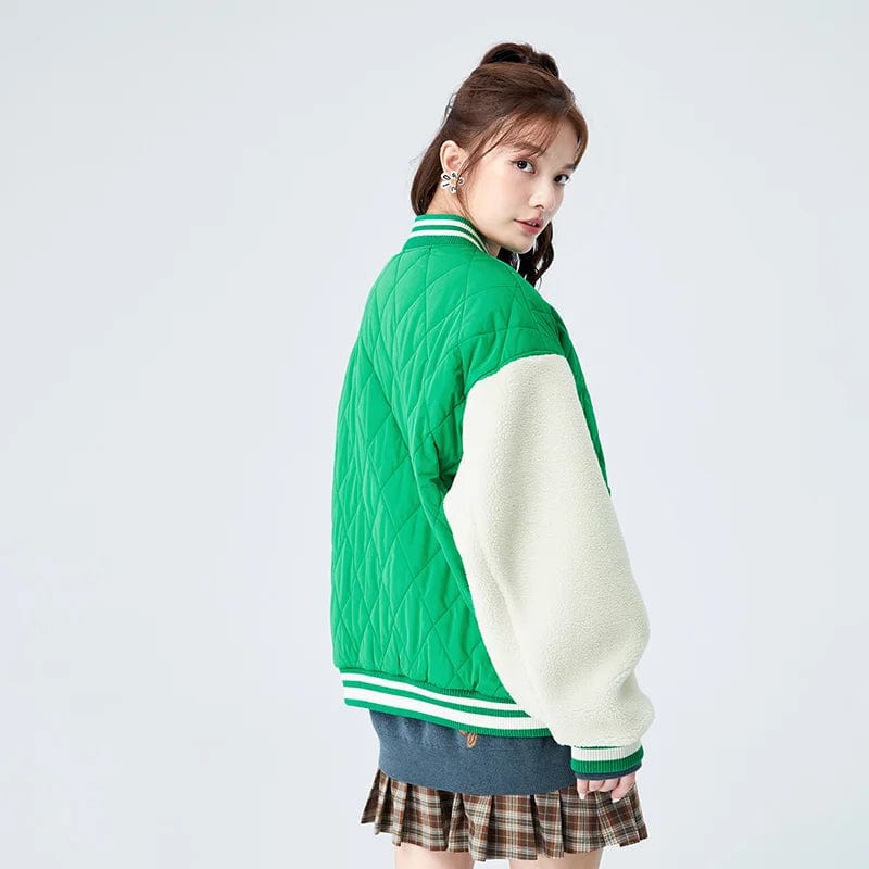 Manteau Japonais Vert à Manches Blanches