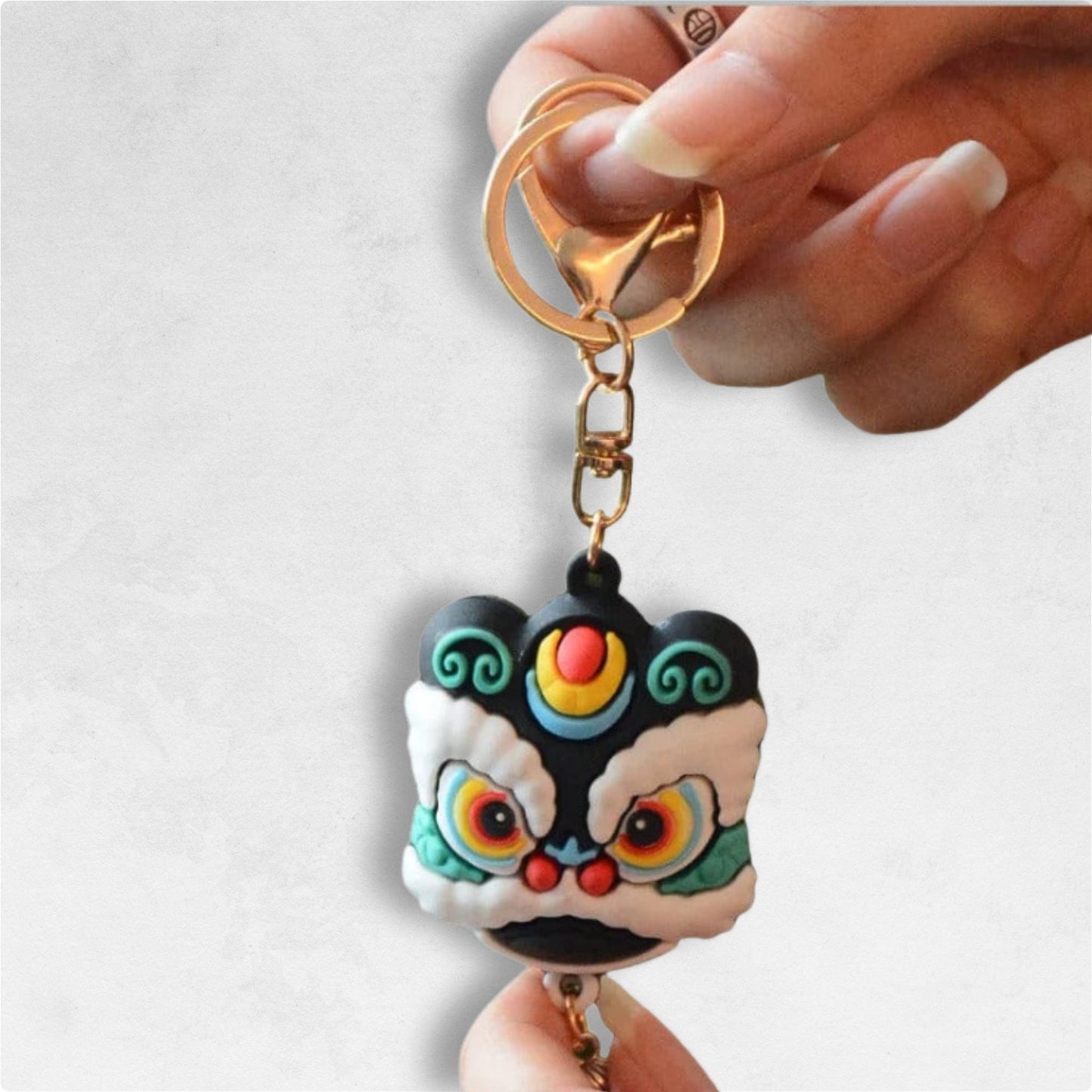 Porte Cle Dragon Noir