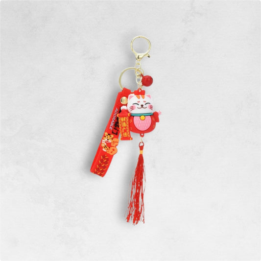 Porte Cle Maneki Neko Eventail