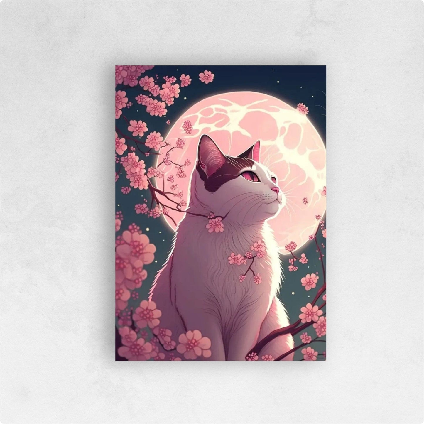 Tableau Japonais Sakura Chat