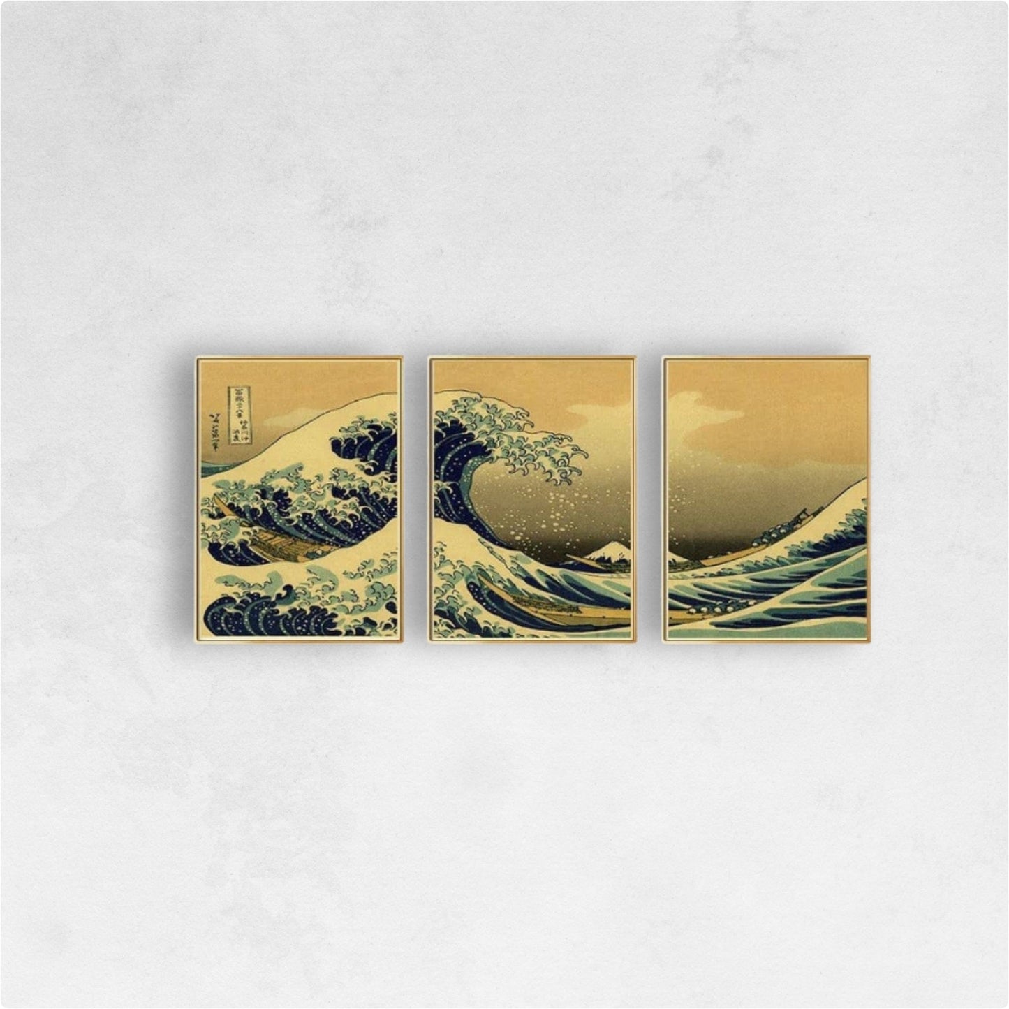 Tableau La Vague De Kanagawa | Lot de 3
