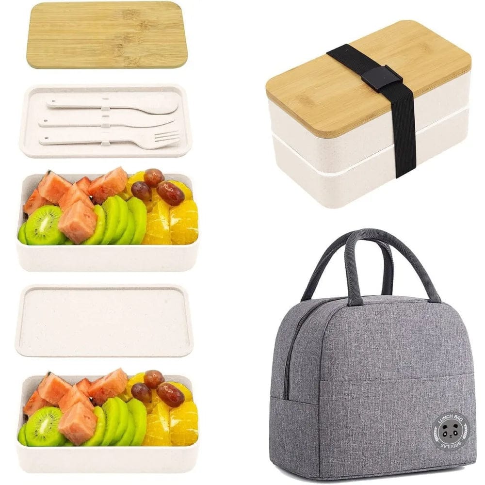 Bento Japonais Blanc Empilable