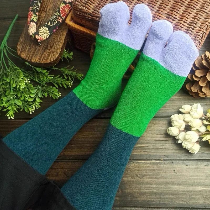 Chaussettes Tabi Verte