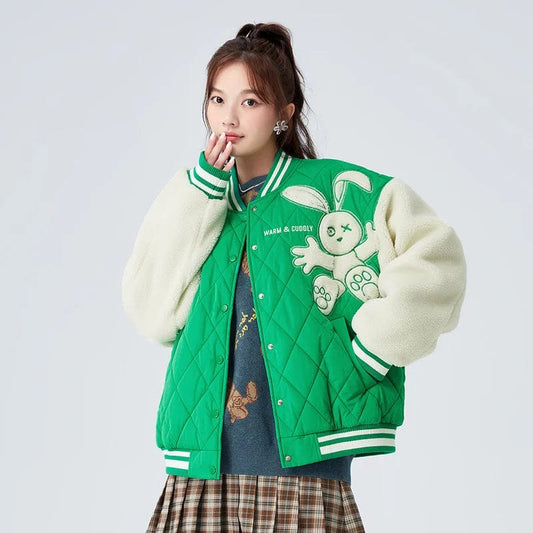 Manteau Japonais Vert à Manches Blanches