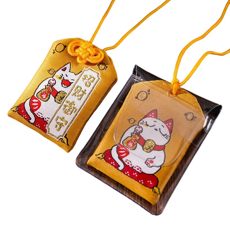 Omamori Orange Maneki Neko | Prier La Richesse