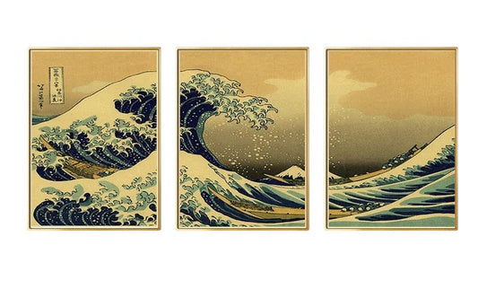 Tableau La Vague De Kanagawa | Lot de 3